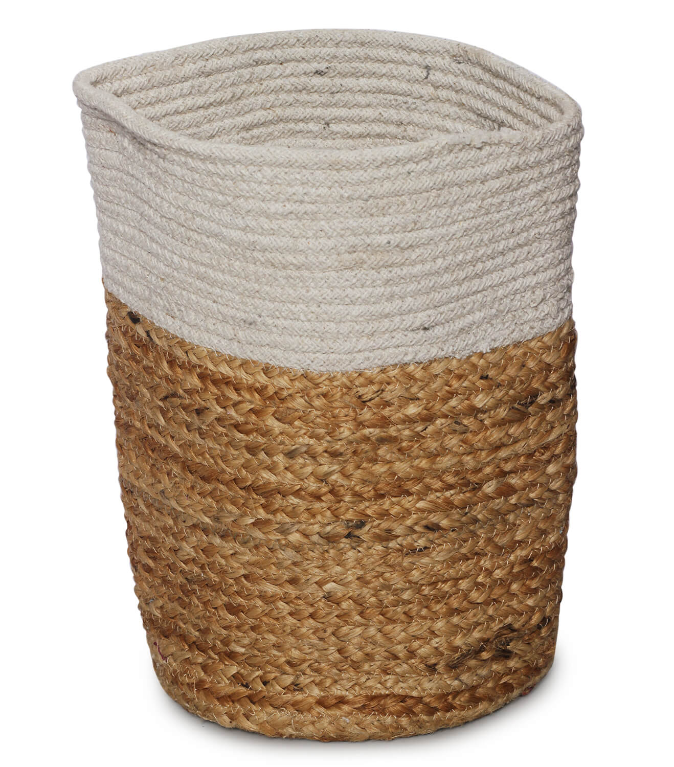 ArtistryBazaar Jute Storage Basket,  Basket Living Room, Soft Cotton Rope Basket , Toy Basket Organizer Bins, Woven Basket.